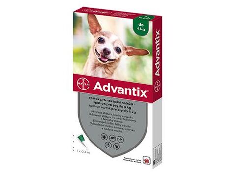 Advantix Spot on pro psy do 4kg 1x0,4ml