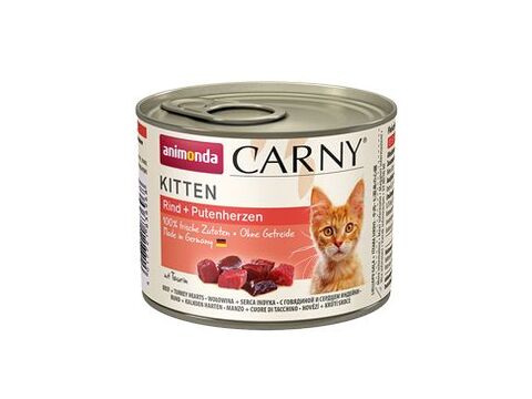 Animonda Carny Kitten hovězí & krůtí srdce konzerva 200g