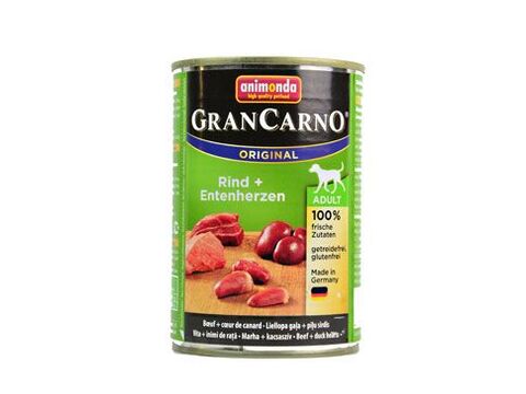 Animonda Gran Carno Adult hovězí & kachní srdce konzerva 400g