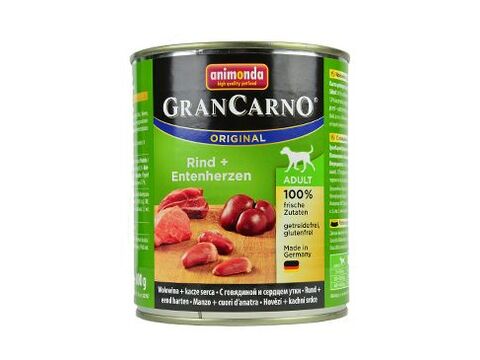 Animonda Gran Carno Adult hovězí & kachní srdce konzerva 800g