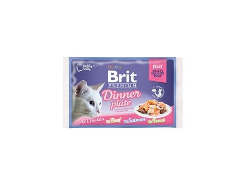 Brit Premium Cat D Fillets in Jelly Dinner Plate 340g