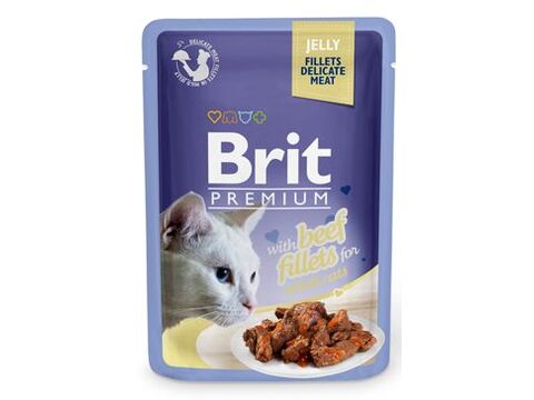 Brit Premium Cat D Fillets in Jelly with Beef 85g