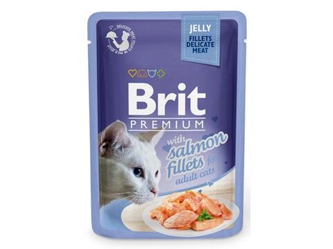 Brit Premium Cat D Fillets in Jelly with Salmon 85g