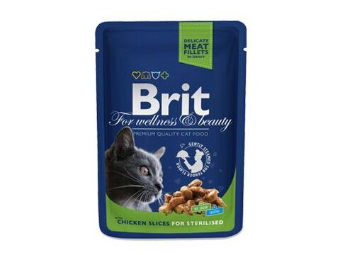 Brit Premium Cat kapsa Chicken Slices for Steril 100g