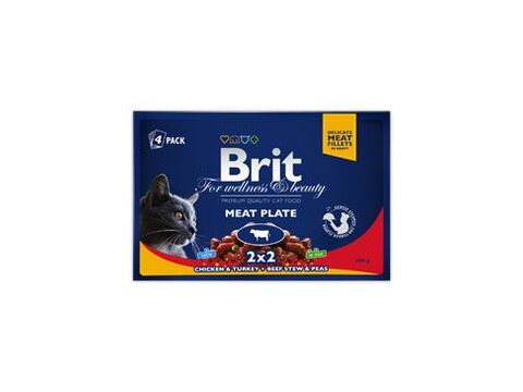 Brit Premium Cat kapsa Meat Plate 400g (4x100g)