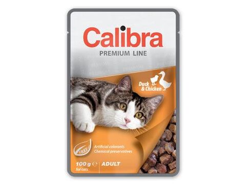Calibra Cat  kapsa Premium Adult Duck & Chicken 100g