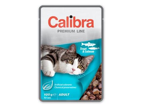 Calibra Cat  kapsa Premium Adult Trout & Salmon 100g