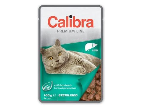 Calibra Cat  kapsa Premium Sterilised Liver 100g