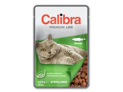 Calibra Cat  kapsa Premium Sterilised Salmon 100g