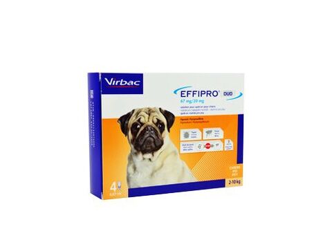 Effipro DUO Dog S (2-10kg) 67/20 mg, 4x0,67ml