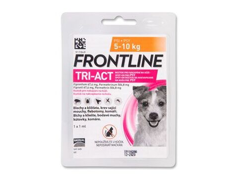 Frontline Tri-Act Spot on Dog S (5-10 kg) 1x1ml