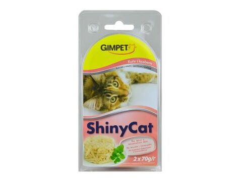 Gimpet kočka konzerva ShinyCat kuře/krab 2x70g
