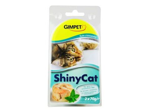 Gimpet kočka konzerva ShinyCat kuře/krevety 2x70g