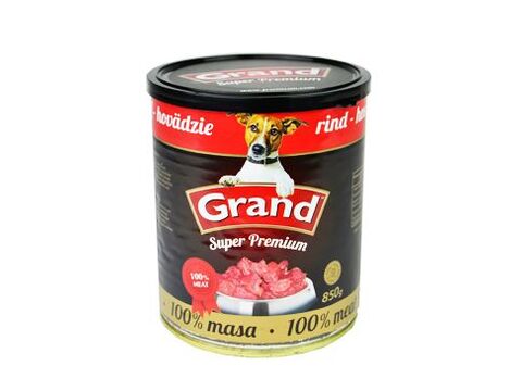 GRAND konzerva Superpremium pes hovězí 850g