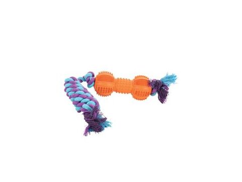Hračka pes ROPE BONE gumový 35cm mix barev Zolux