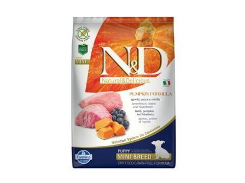 N&D GF DOG PUMPKIN Puppy Mini Lamb & Blueberry 2,5kg