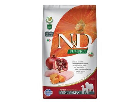 N&D GF Pumpkin DOG Adult M/L Chicken&Pomegranate 12kg