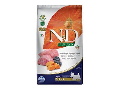 N&D GF Pumpkin DOG Adult Mini Lamb & Blueberry 7kg