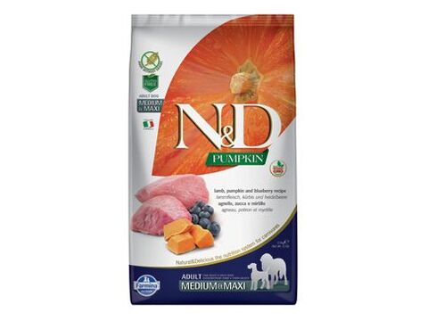 N&D GF Pumpkin DOG Adult Mini Lamb & Blueberry 800g