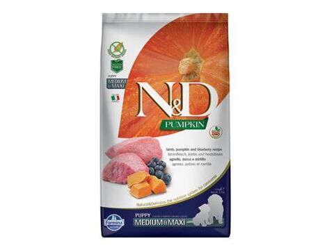 N&D GF Pumpkin DOG Puppy M/L Lamb & Blueberry 2,5kg