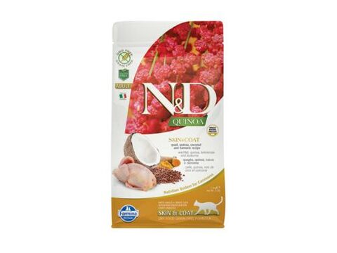 N&D GF Quinoa CAT Skin&Coat Quail & Coconut 1,5kg