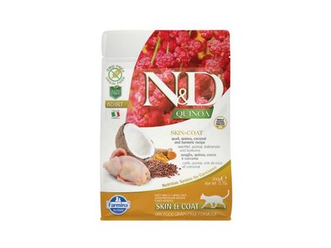 N&D GF Quinoa CAT Skin&Coat Quail & Coconut 300g