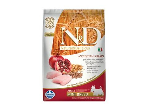 N&D LG DOG Adult Mini Chicken & Pomegranate 7kg