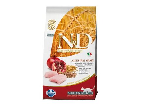 N&D Low Grain CAT Adult Chicken & Pomegranate 5kg