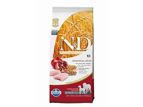 N&D Low Grain Dog Senior M/L Chicken & Pomegrate 12kg