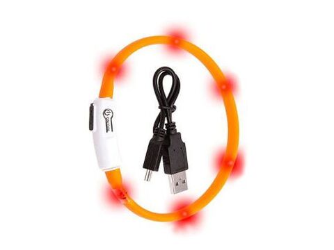 Obojek USB Visio Light 35cm oranžový KAR 1ks