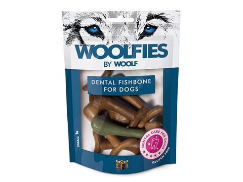 Pochoutka dentální Woolfies Dental Fishbone S 200g