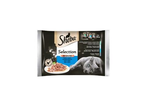 Sheba kapsa Selection rybí šťavnatý výběr 4x 85g