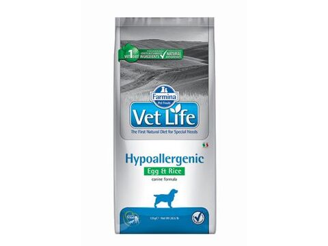 Vet Life Natural Dog Hypo Egg & Rice 12kg