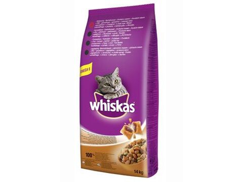 Whiskas Dry s hovězím masem 14kg