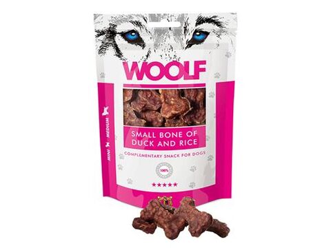 WOOLF pochoutka Small Bone of Duck & Rice 100g