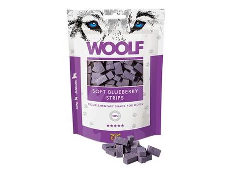 WOOLF pochoutka Soft Blueberry Strips 100g