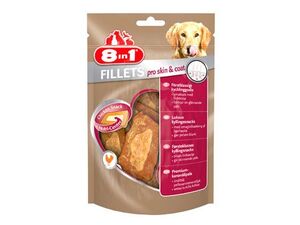 8in1 pochoutka Fillets pro skin & coat S 80g