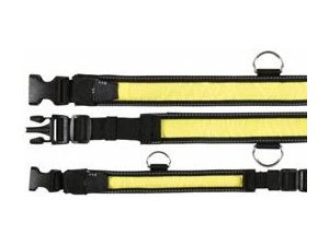 Obojek blikací nylon žluto/černý 30-40/25mm TR 1ks