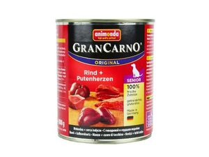 Animonda Gran Carno Senior kuře & krůtí srdce konzerva 800g
