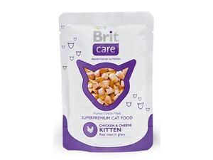 Brit Care Cat kapsa KITTEN Chicken & Cheese Pouch 80g