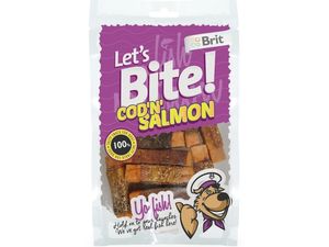 Brit pochoutka Let's Bite Cod'n'Salmon 80g