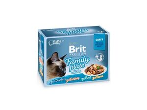 Brit Premium Cat D Fillets in Gravy Family Plate 340g