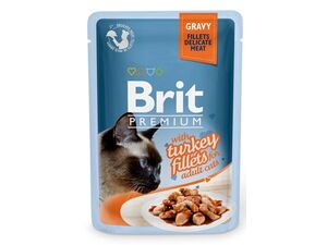 Brit Premium Cat D Fillets in Gravy With Turkey 85g