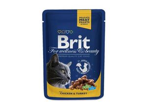 Brit Premium Cat kapsa with Chicken & Turkey 100g