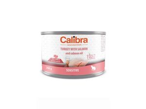 Calibra Cat konzerva Sensitive krůta a losos 200g