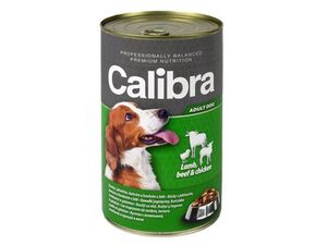Calibra Dog konzerva jehněčí + hovězí + kuřecí v želé 1240g