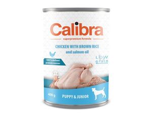 Calibra Dog konzerva Junior kuře s hnědou rýží 400g