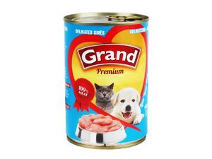 GRAND konzerva štěně, kočka Delikates masová směs 405g