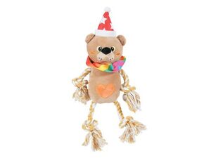 Hračka pes ROPE BEAR plyš hnědá 42cm Zolux