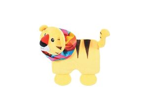 Hračka pes SQUARE TIGER plyš žlutá 21,5cm Zolux